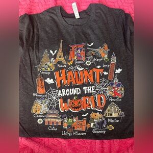 Disney Haunt Around the World Graphic Tee - Black